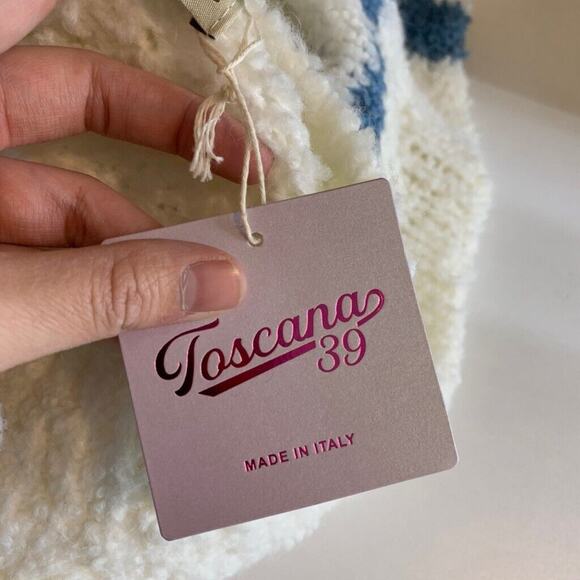 Toscanas 39 Sweater Womens M/L Multi Oversized Alpaca Blend Funnel Neck Cocoon - Picture 13 of 16